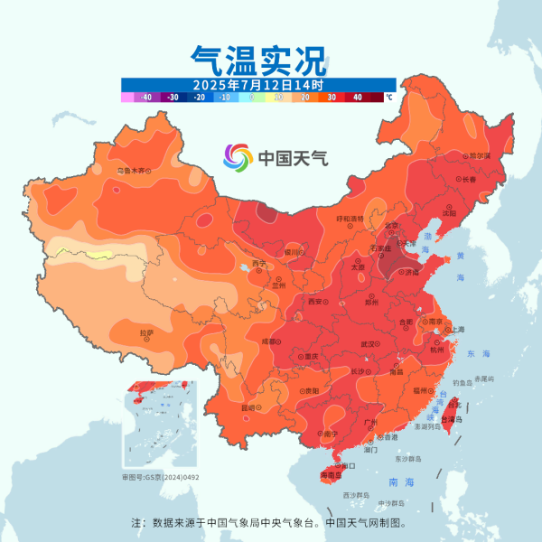 科创之星 “桑拿天”进入鼎盛！这些地方最高最低气温都将是历史同期少见