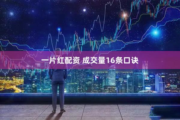 一片红配资 成交量16条口诀